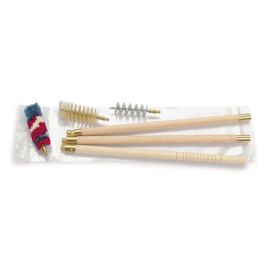 Cleaning kit with beech-wood rod 3pcs - 3 brushes