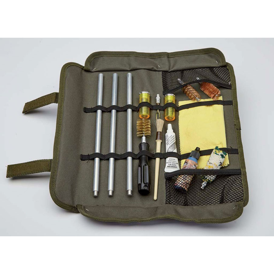 thumbnail interactive-video image 1 of Stil Crin Pistol Cleaning Kit – 2-Piece Rod With Brushes For 9MM, .22 & 45CAL (Boxed) 1 of 3